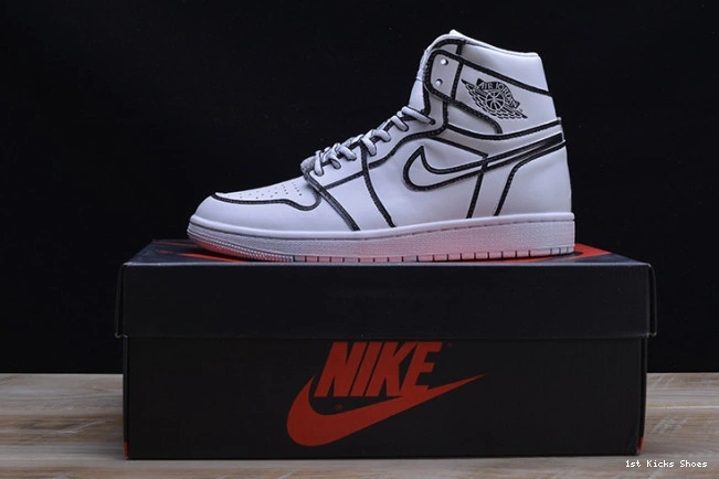 1st Kicks air nike white 1320 jordan pencil” 3d hand-painted mens Comfortable “comic 1 retro aa4724- 1123